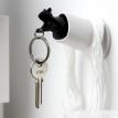 Ключниця настінна і брелок для ключів Squirrel Qualy (чорно-білий)