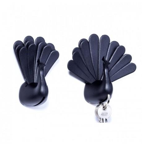 Ключница настенная Peacock Qualy (черный)