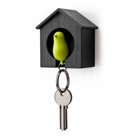 Ключниця настінна і брелок для ключів Sparrow Qualy (чорний-зелений)