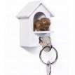 Ключница настенная и брелок для ключей Watch Dog Qualy (белый-коричневый)