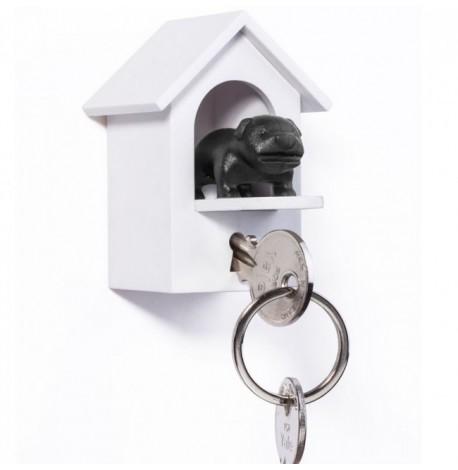 Ключница настенная и брелок для ключей Watch Dog Qualy (белый-черный)