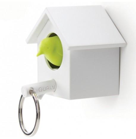 Ключница настенная и брелок для ключей Cuckoo Qualy (белый-зеленый)
