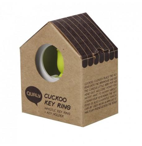 Ключница настенная и брелок для ключей Cuckoo Qualy (белый-зеленый)