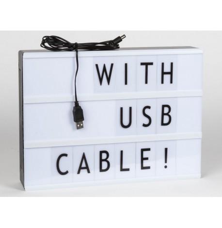 Світильник лайтбокс з буквами LEDR А4 (чорний)