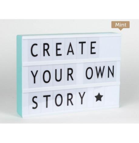 Світильник лайтбокс з буквами LEDR А4 (м'ятний)