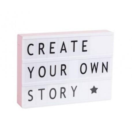 Світильник лайтбокс з буквами LEDR А4 (рожевий)