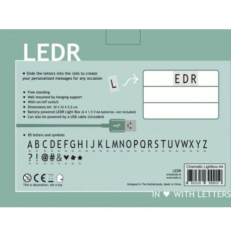 Світильник лайтбокс з буквами LEDR А4 (рожевий)