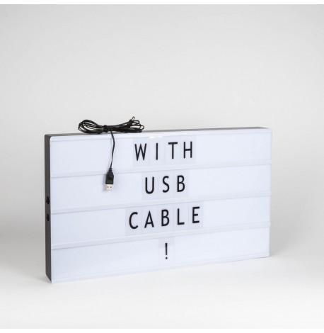 Світильник лайтбокс з буквами LEDR А3 (чорний)