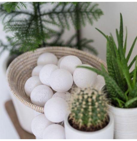 Тайская LED-гирлянда White (20 шариков) линия на батарейках