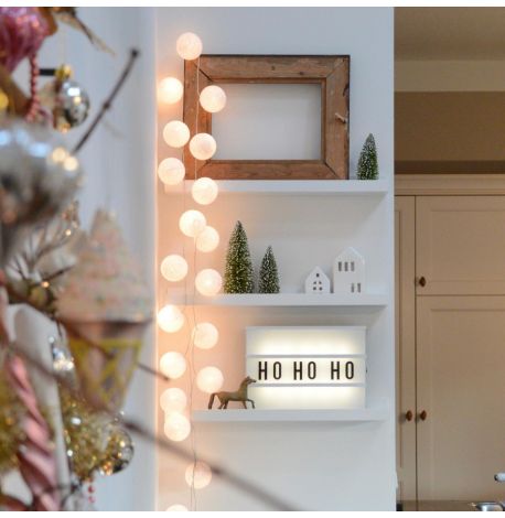 Тайська гірлянда White (20 кульок) петля від мережі