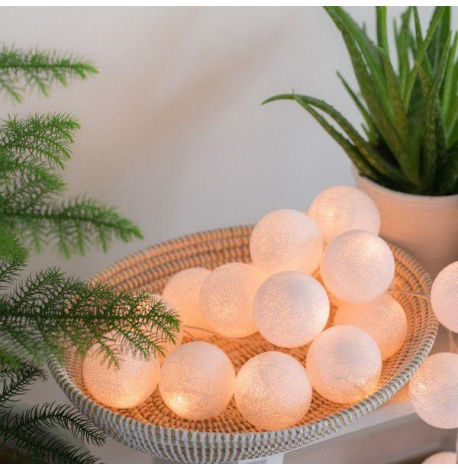 Тайська гірлянда White (20 кульок) петля від мережі