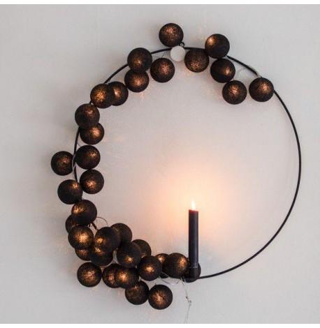 Тайская гирлянда Black (20 шариков) линия от USB