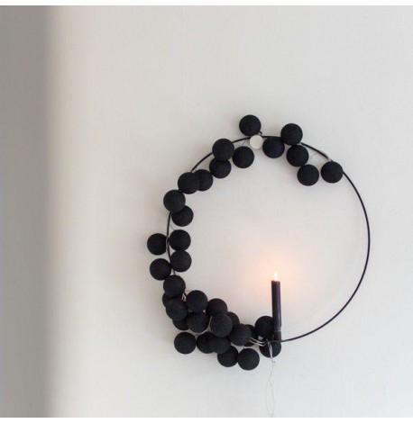 Тайская гирлянда Black (20 шариков) петля от сети