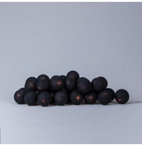 Тайская гирлянда Black (35 шариков) петля от сети