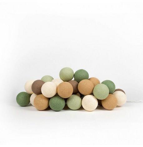 Тайская гирлянда Forest green (35 шариков) петля от сети