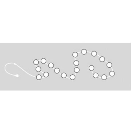 Тайская гирлянда Sand grey (20 шариков) линия от USB