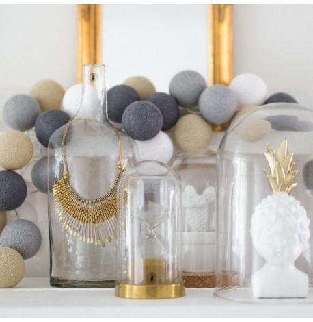 Тайская гирлянда Sand grey (20 шариков) линия от USB