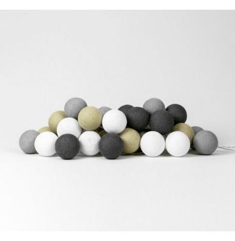 Тайская LED-гирлянда Sand grey (35 шариков) линия от USB