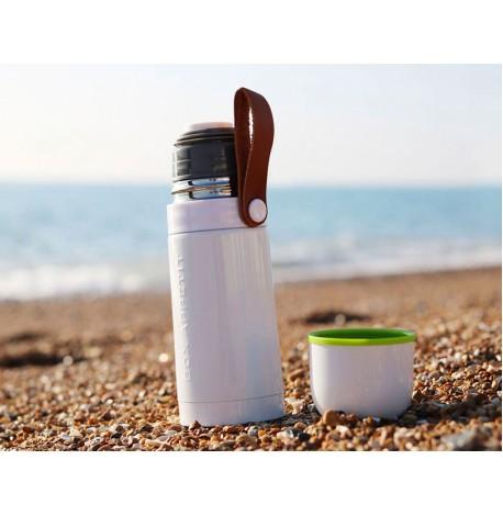 Термос стальной Thermo Flask Black+Blum (белый-зеленый)