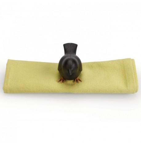 Набір зажимів для серветок Sparrow Napkin Qualy (чорний)