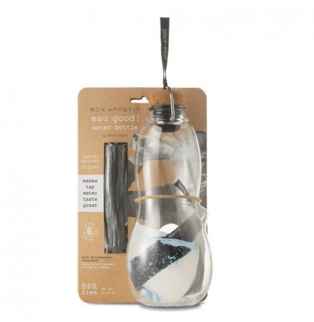 Пляшка для води Eau Good Black + Blum (800 мл) чорна