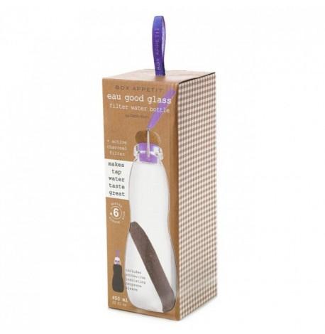 Пляшка для води Eau Good Black + Blum (650 мл) фіолетова