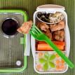 Ланч бокс прямоугольный Bento Box Black+Blum (белый-зеленый)