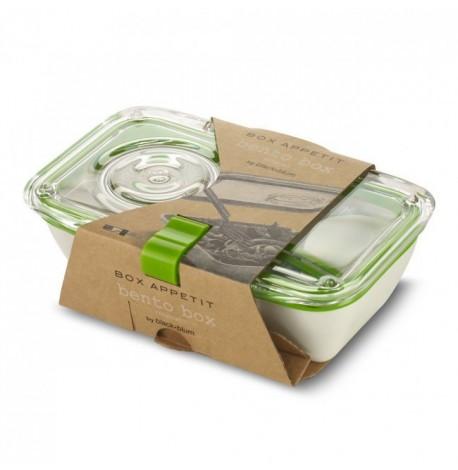 Ланч бокс прямоугольный Bento Box Black+Blum (белый-зеленый)