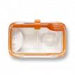 Ланч бокс прямоугольный Bento Box Black+Blum (белый-оранжевый)