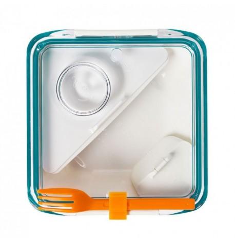 Ланч бокс квадратний Box Appetit Black + Blum (білий-блакитний)