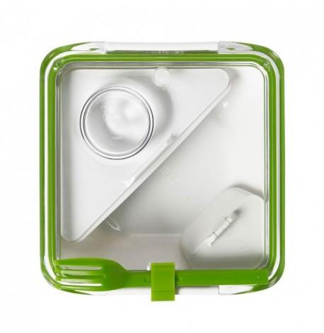 Ланч бокс квадратний Box Appetit Black + Blum (білий-зелений)