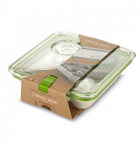 Ланч бокс квадратний Box Appetit Black + Blum (білий-зелений)