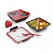 Ланч бокс квадратный Box Appetit Black+Blum (черный-красный)