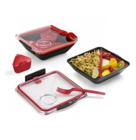 Ланч бокс квадратный Box Appetit Black+Blum (черный-красный)