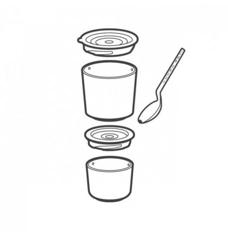 Ланч бокс Lunch Pot Black+Blum (белый-черный)