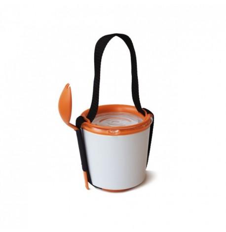Ланч бокс Lunch Pot Black+Blum (белый-оранжевый)