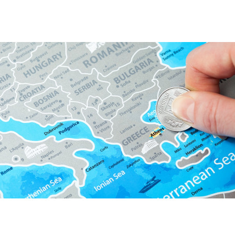 Скретч-карта Европы Discovery Map Europe (английский язык) в тубусе