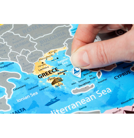 Скретч-карта Европы Discovery Map Europe (английский язык) в тубусе