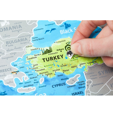 Скретч-карта Европы Discovery Map Europe (английский язык) в тубусе