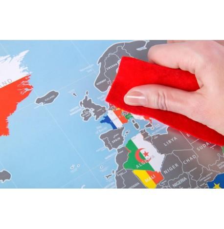 Скретч-карта світу з прапорами Discovery Map World Flags (англійська мова) в тубусі