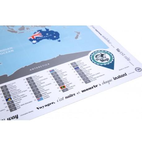 Скретч-карта світу з прапорами Discovery Map World Flags (англійська мова) в тубусі