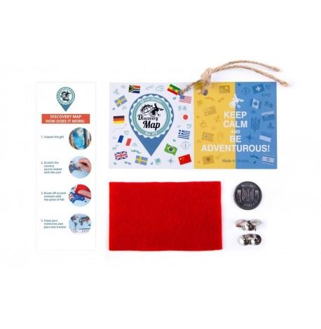 Скретч-карта світу з прапорами Discovery Map World Flags (англійська мова) в тубусі