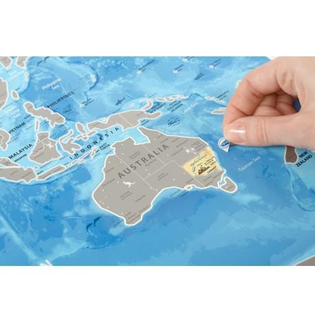 Скретч-карта світу Discovery Map World Silver (англійська мова) в тубусі