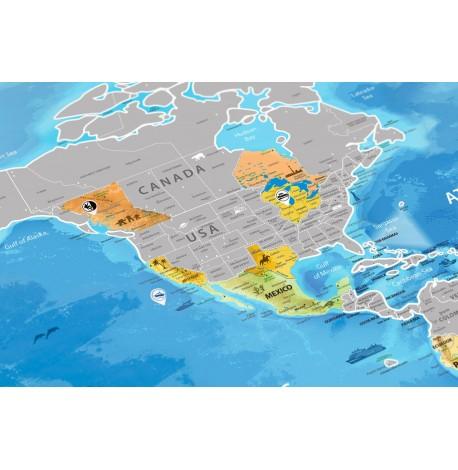 Скретч-карта світу Discovery Map World Silver (англійська мова) в тубусі