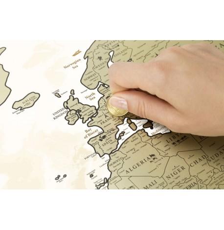 Скретч-карта світу Discovery Map World Gold (англійська мова) в тубусі