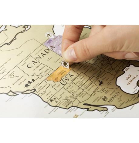 Скретч-карта світу Discovery Map World Gold (англійська мова) в тубусі