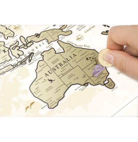 Скретч-карта світу Discovery Map World Gold (англійська мова) в тубусі