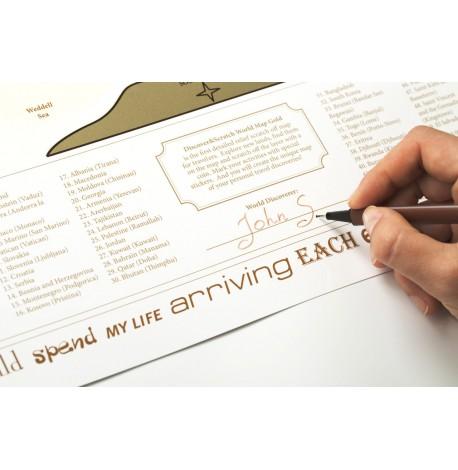 Скретч-карта світу Discovery Map World Gold (англійська мова) в тубусі