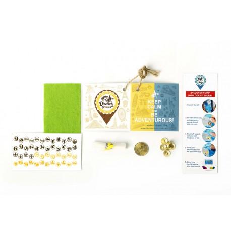 Скретч-карта світу Discovery Map World Gold (англійська мова) в тубусі