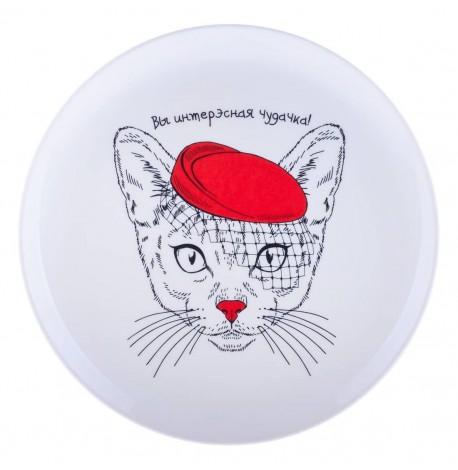 Тарелка с кошкой «Вы интерэсная чудачка»